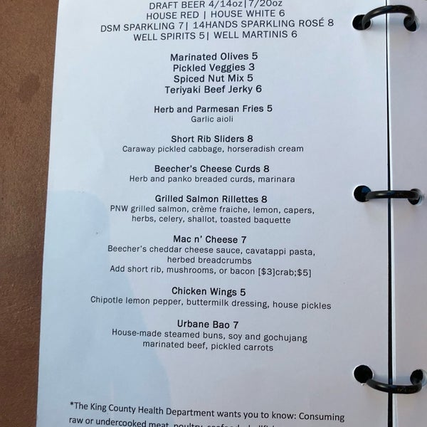 The happy hour menu is a great deal if you’re looking for an early-ish dinner. Check out the Urbane Bao!