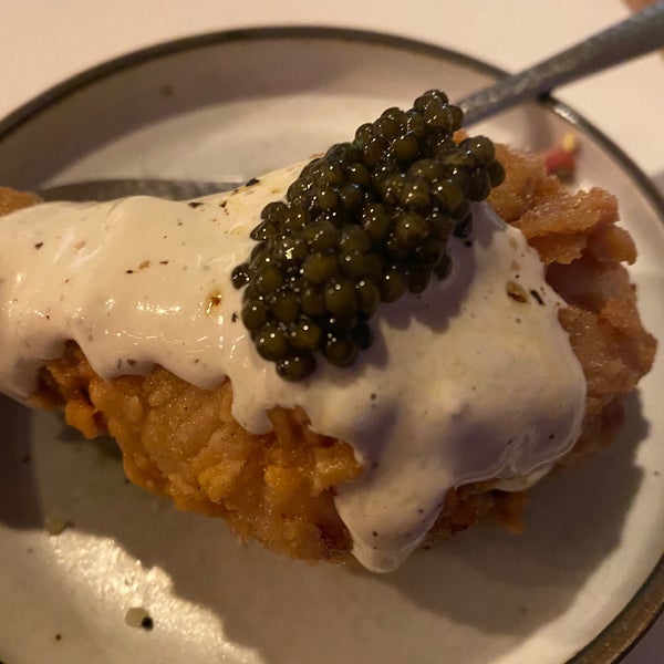Fried chicken with caviar? Yes please!