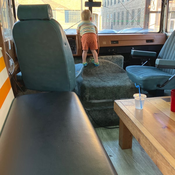 If you’re lucky, you can get a seat in the van. Great for kids!