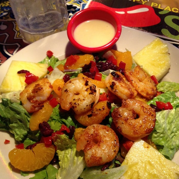 The Caribbean Salad is amazing- cranberries, pineapples, & grilled shrimp-can't go wrong!!  Get a seat by the window and you can check out Hwy 6.