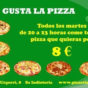 Si te gusta la pizza los martes son tu día. www.pizzeriaaries.com