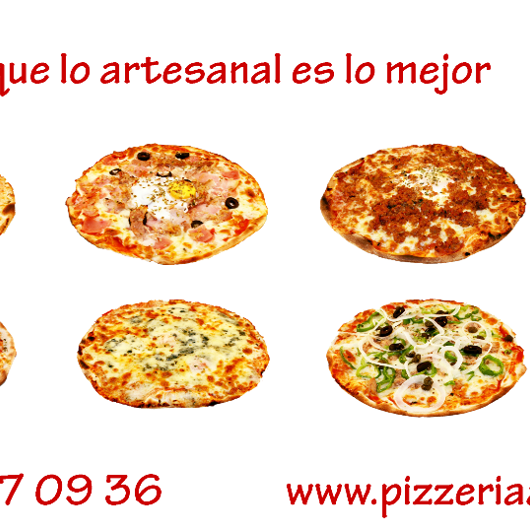 Si eres un amante de la Pizza artesana, los jueves 2 x1 en pizzas artesanas, oferta valida local y recoger. www.pizzeriaaries.com