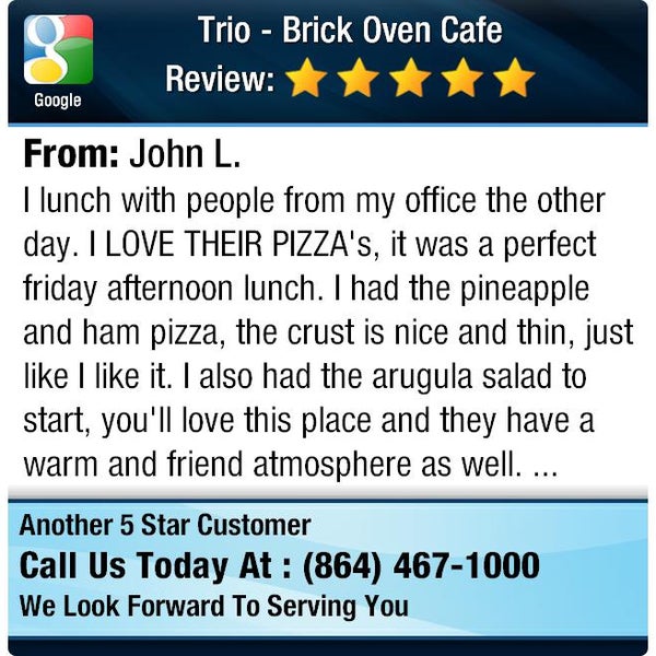 7/12/2014에 Trio - A Brick Oven Cafe님이 Trio - A Brick Oven Cafe에서 찍은 사진