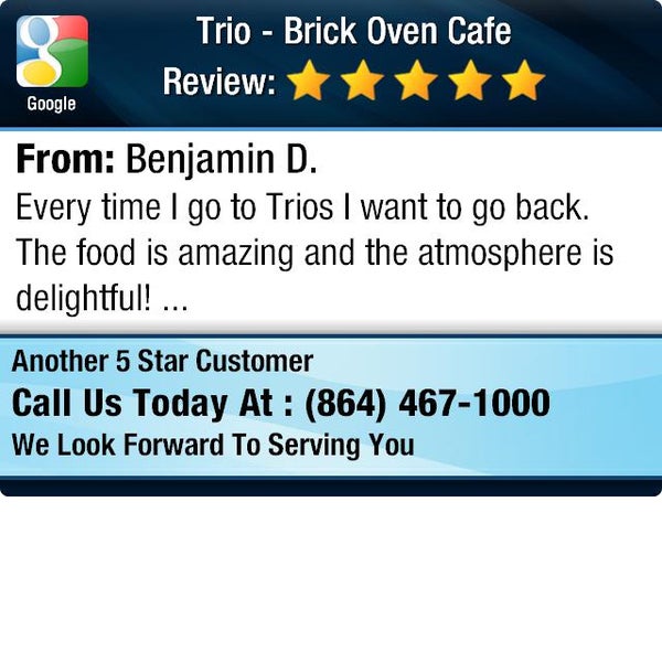 7/10/2014 tarihinde Trio - A Brick Oven Cafeziyaretçi tarafından Trio - A Brick Oven Cafe'de çekilen fotoğraf