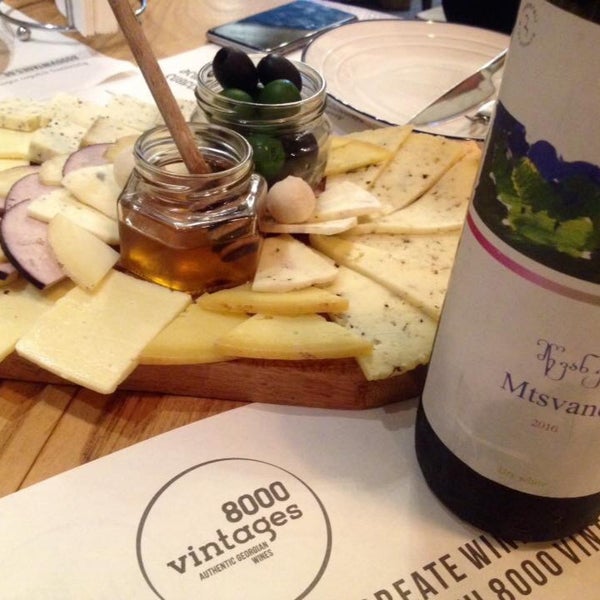 Cheese platter with chestnut honey is a must...