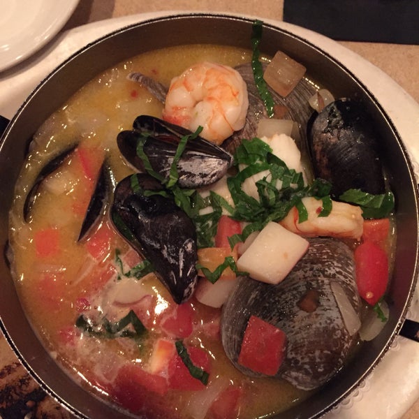 Outstanding service & delicious seafood at affordable prices! This is the Portuguese Seafood Stew!