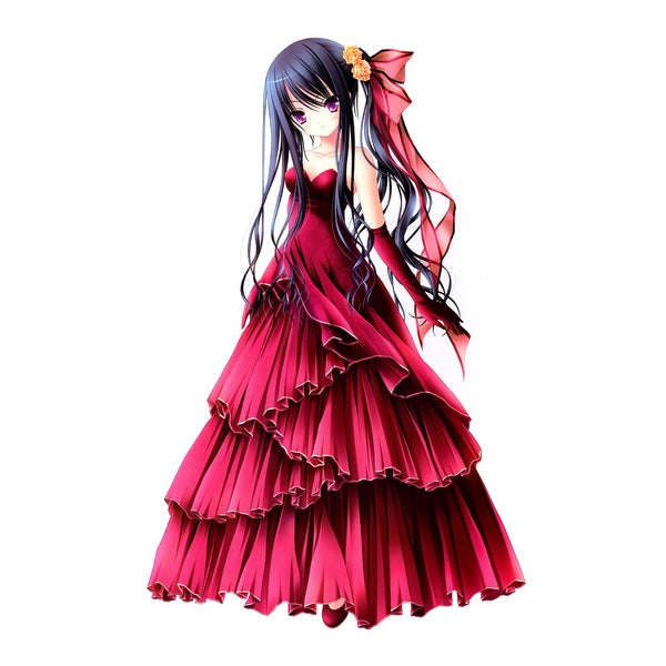 Anime girl in ball gown