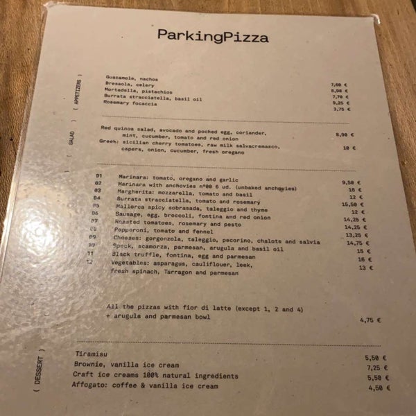 Parking Pizza - L'Antiga Esquerra de l'Eixample - 171 dicas de 1158 clientes