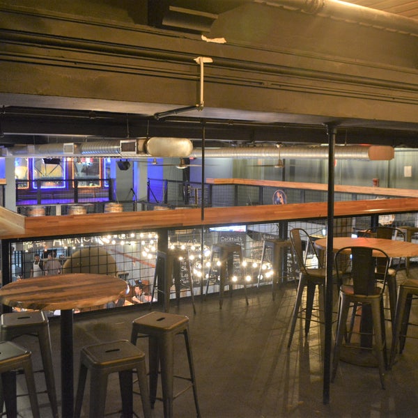 Mezzanine: 180 ppl capacity, overlooks the main floor, and has its own bar. Great for private functions!