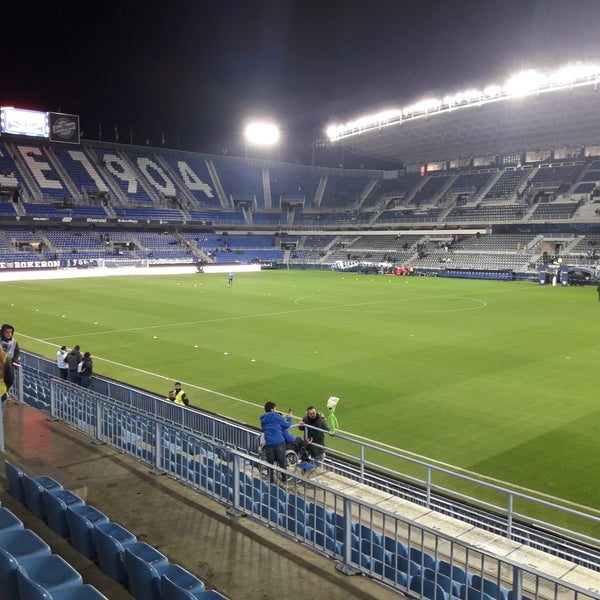 Photo taken at La Rosaleda Stadium by Adam Ř. on 1/8/2018