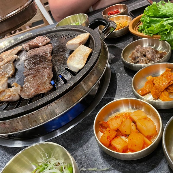 Photo taken at miss KOREA BBQ by Theresa L. on 7/1/2021