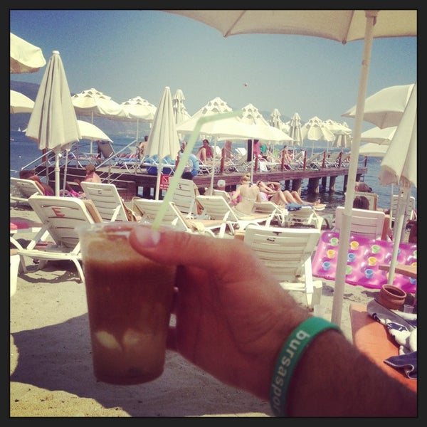 Photo taken at emre beach hotel teras bar by 16 on 8/16/2013
