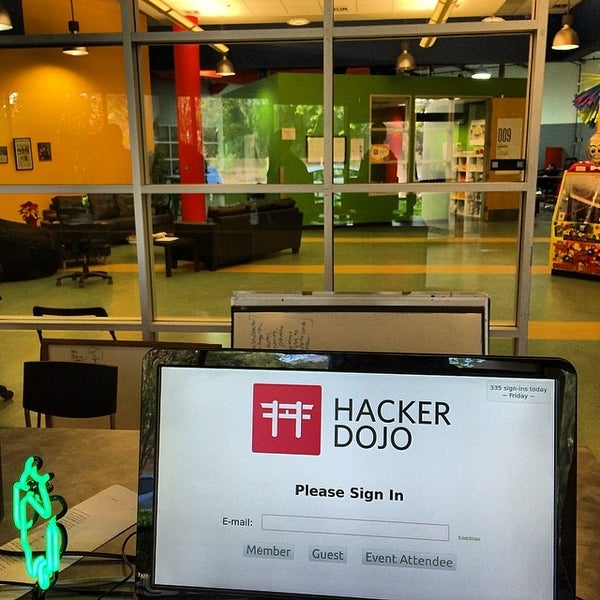 Photo taken at Hacker Dojo by Nikolay M. on 3/25/2014
