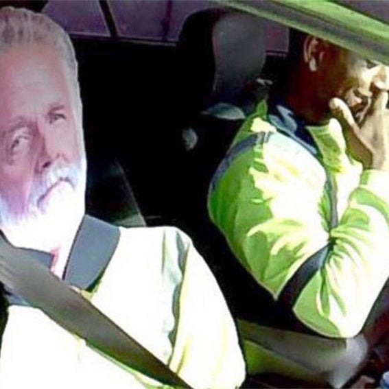Carpooling Fail with the Most Interesting Man in the World