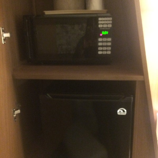 Love the mini fridge and microwave in the room!