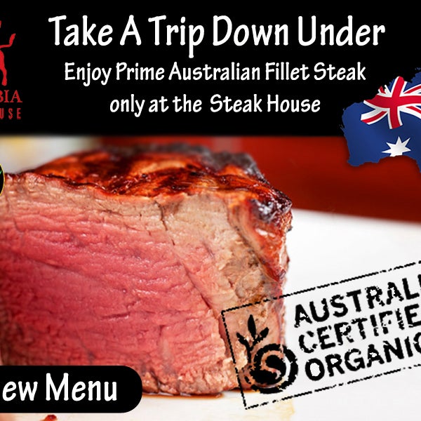 All new Australian Beef - only at the Steak House