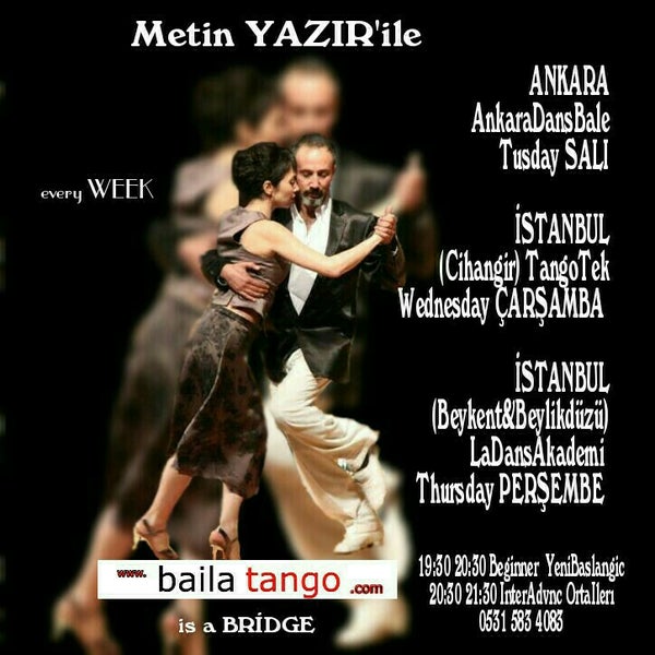 รูปภาพถ่ายที่ Beyoğlu Tango Tek Dans Okulu-Cihangir โดย Metin Y. เมื่อ 10/7/2015