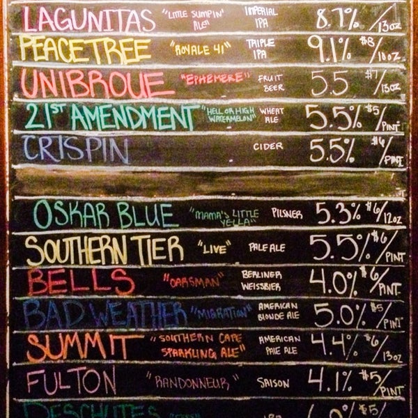 My goodness, what a tap list. The owner knows his shit.