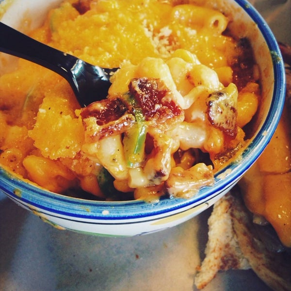 Anyone who visits That One Spot needs to try Grandma's Mac&&Cheese! I like to add bacon and jalapeños. Yeah. It's mind blowing.