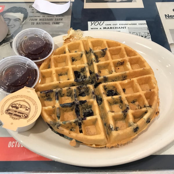 The blueberry waffle with a side of bacon 🥓 - no need to look any further