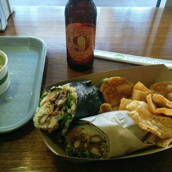 A different take on a burrito/sushi roll. Friendly service and good food.