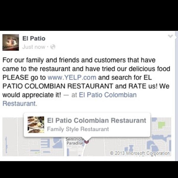Photo taken at El Patio Colombian Restaurant by El Patio Colombian Restaurant on 7/29/2013
