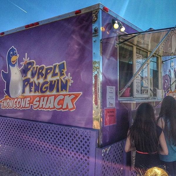 Photo taken at Purple Penguin SnowCone Shack by Stardust F. on 4/14/2014