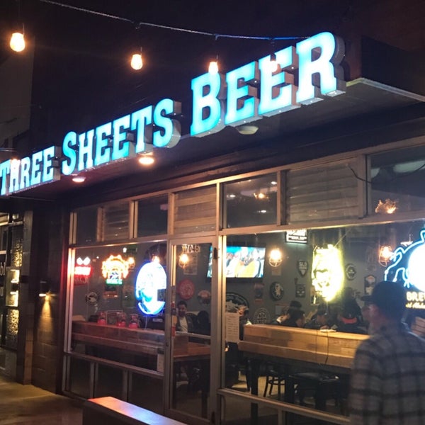 Снимок сделан в Three Sheets Craft Beer Bar пользователем Steve B. 2/2/2019