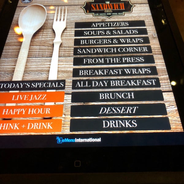 Sandwiches ... and iPad menus