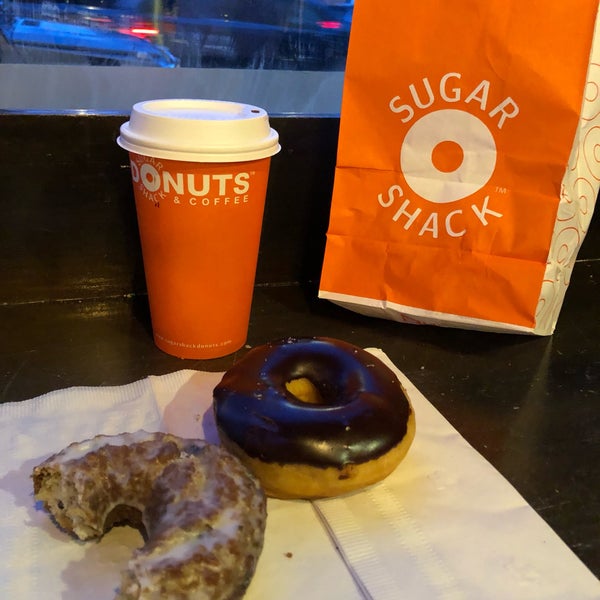 Apple Fritter and hot chocolate. Cashier was upset 🤦🏼‍♂️