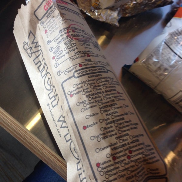 Photo taken at Which Wich Superior Sandwiches by Sean M. on 4/26/2014