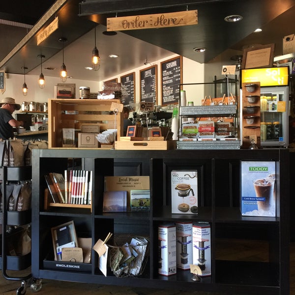 Nice coffee shop with plenty of seating inside.