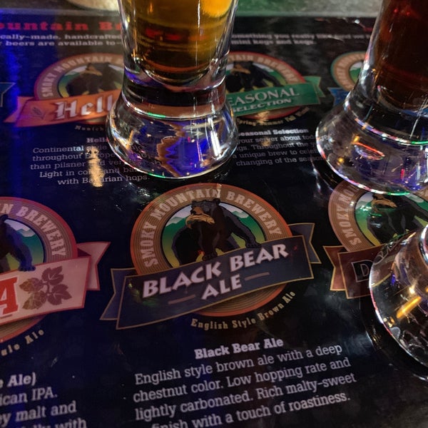 Photo taken at Smoky Mountain Brewery by Evan B. on 4/1/2019