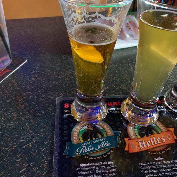 Photo taken at Smoky Mountain Brewery by Evan B. on 4/1/2019
