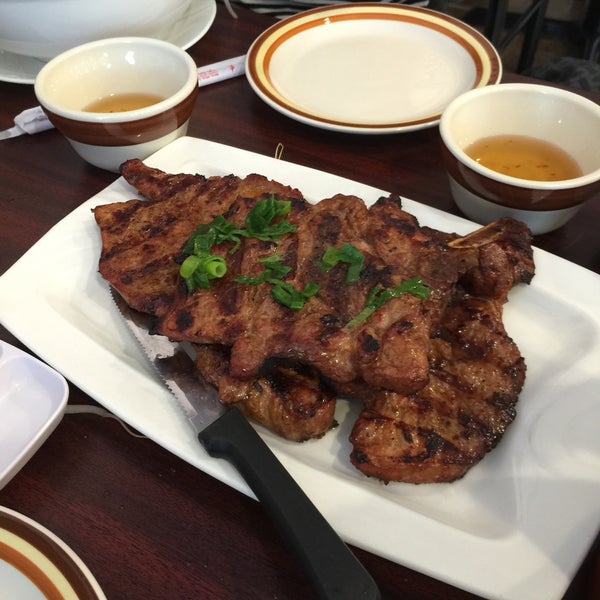 Add the pork chops to your meal. Only $3 for one vietnamese pork chop as ala cart.