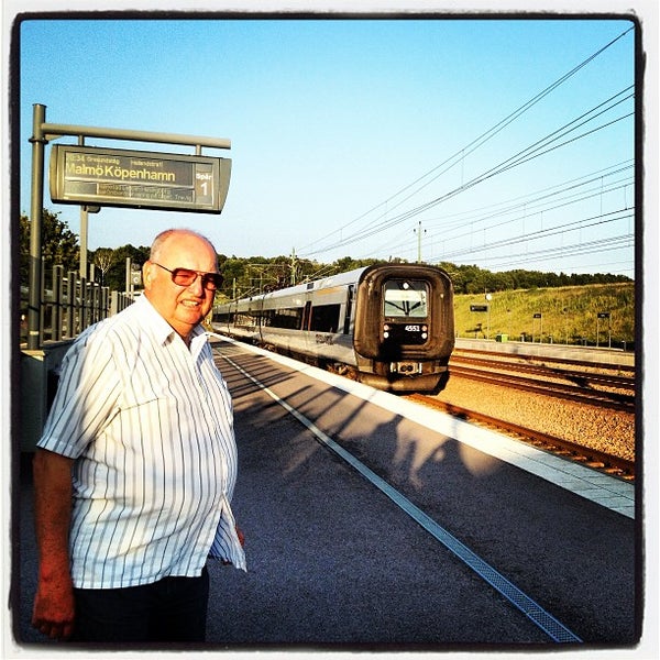 Photo taken at Falkenberg Station by Jonas D. on 7/11/2013