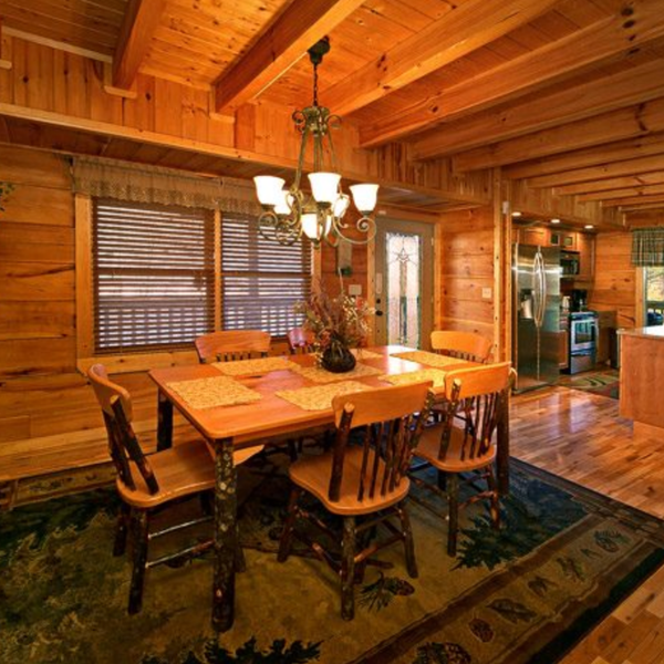 Enjoy your holiday meals here at "Bear-E-Nice", the perfect 4 bedroom Smoky Mountain cabin.