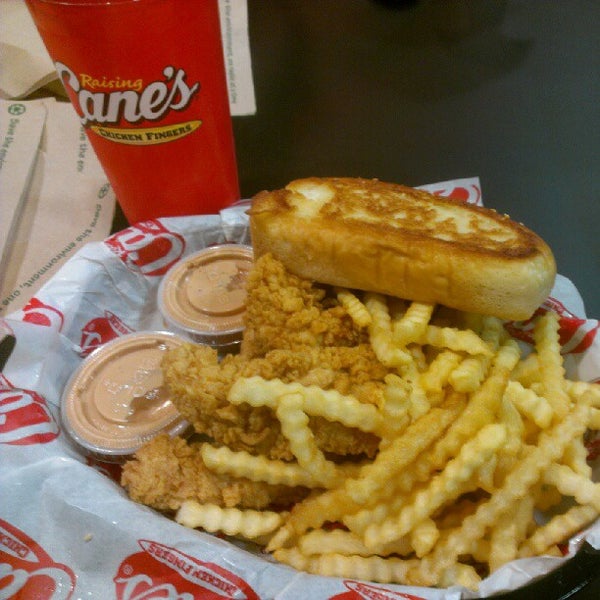 Photo taken at Raising Cane&#39;s Chicken Fingers by Tina S. on 10/4/2012