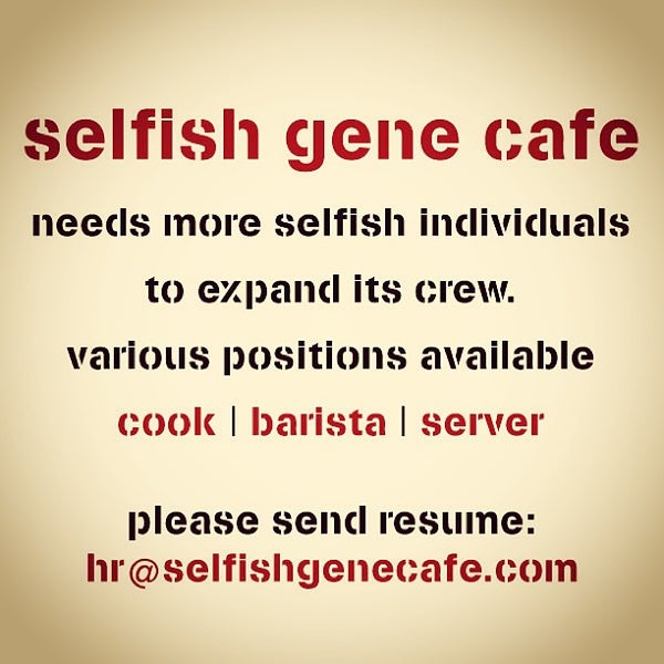รูปภาพถ่ายที่ Selfish Gene Cafe โดย Gene M. เมื่อ 6/11/2013