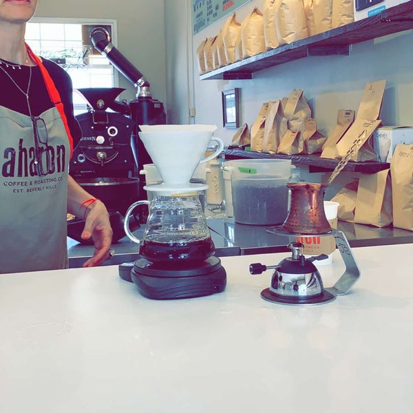 Photo taken at Aharon Coffee &amp; Roasting Co. by P on 6/24/2019