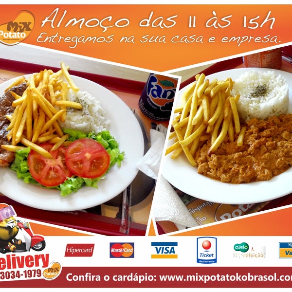 Confira nossos deliciosos almoços executivos! www.mixpotatokobrasol.com.br