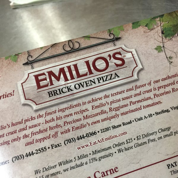 Emilio's Brick Oven Pizza 8 tips from 286 visitors