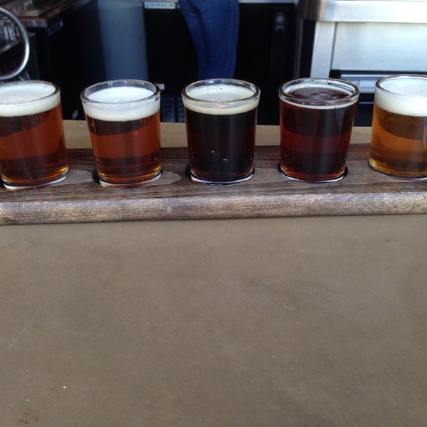 Photo taken at Uncle Bear&#39;s Brewery, Taproom &amp; Yard by Christine on 10/23/2013