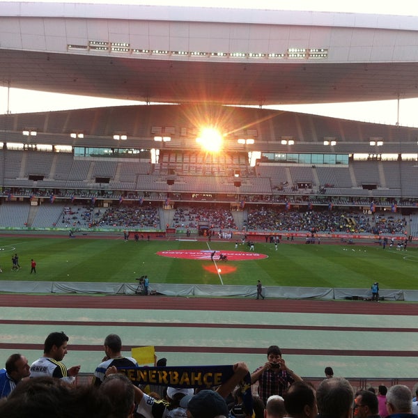 Photo taken at Atatürk Olympic Stadium by Emre Cihad E. on 5/5/2013