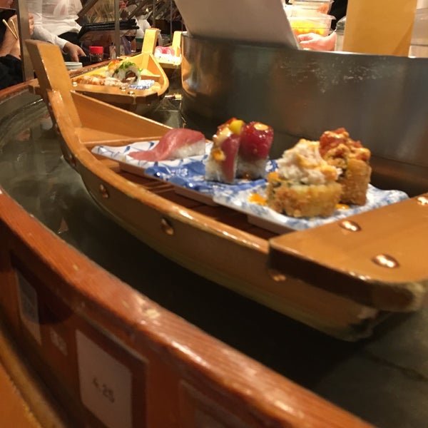 Photo taken at Sushi Boat by Sasha S. on 6/11/2016