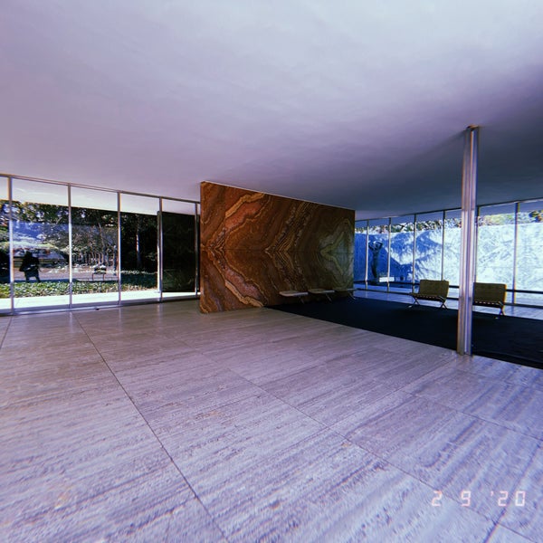 Photo taken at Mies van der Rohe Pavilion by Hai H. on 2/10/2020