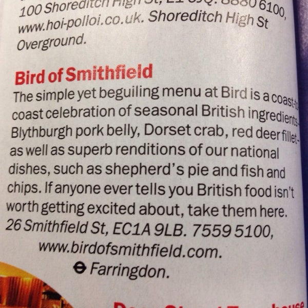 Nice mention in Time Out London