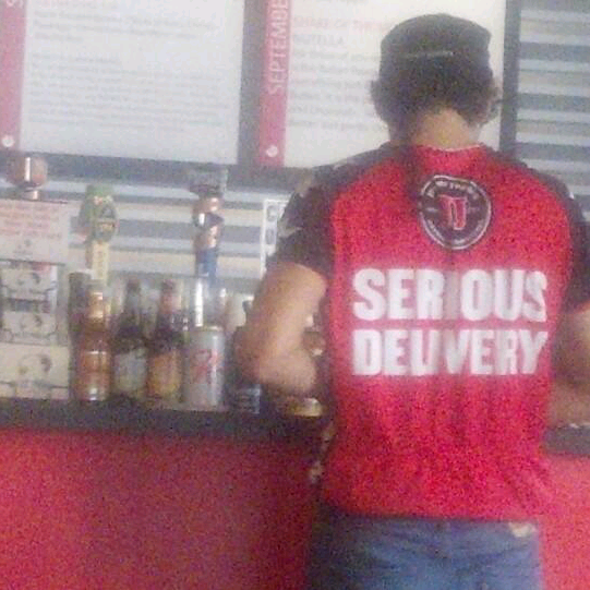 Where does the Jimmy Johns delivery guy eat?