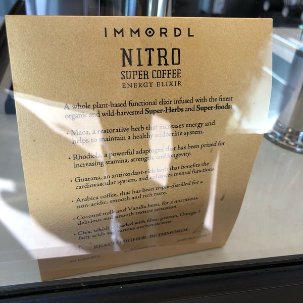 Cold brew nitro coffee