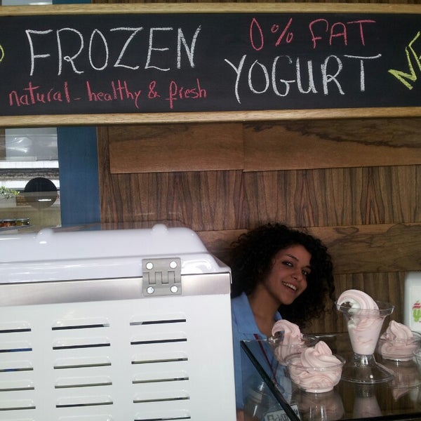 Check out Our new Frozen Yogurt Item (0% sugar 0% Fat )